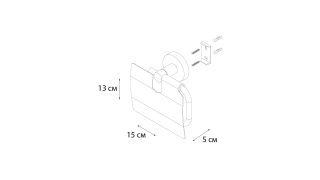 Бумагодержатель с крышкой золото-сатин Fixsen Comfort Gold (FX-87010)